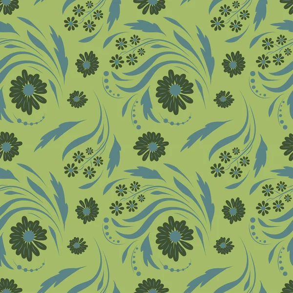 Folk Blumen Kunst Muster Floral abstrakte Oberflächengestaltung Nahtloses Muster — Stockvektor