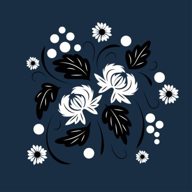 Halk çiçekleri çiçek desenli çiçekler soyut sanat eserleri