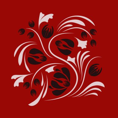 Halk çiçekleri çiçek desenli çiçekler soyut sanat eserleri