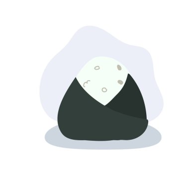 a cute japanese rice ball wrapped in seaweed. onigiri japanese food