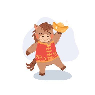 Şirin zodyak atı Çin 'in yeni yılını altın külçeleri ve şenlikli kıyafetlerle kutluyor.