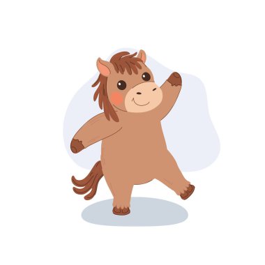 Gülen çizgi film karakteri neşeyle zıplarken görülüyor.,