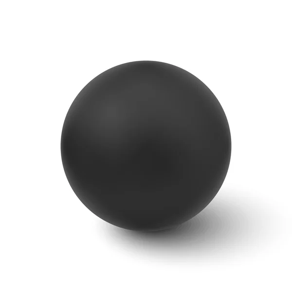 Vector bola negra aislada sobre fondo blanco — Archivo Imágenes Vectoriales