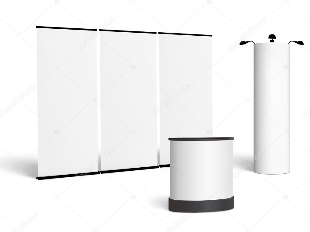 Download Á Trade Show Booth Mock Up Royalty Free Booth Mockup Vectors Download On Depositphotos PSD Mockup Templates