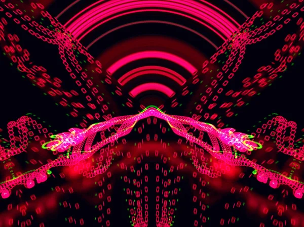 Abstract Digitaal Behang Psychedelisch Patroon — Stockfoto