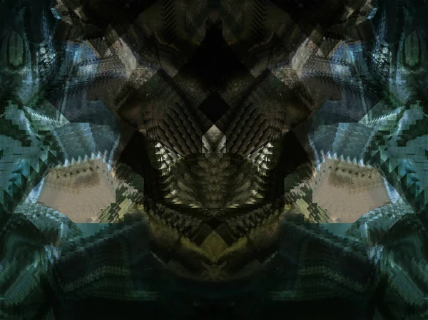 Abstrakcyjna Cyfrowa Tapeta Psychodeliczny Wzór — Zdjęcie stockowe