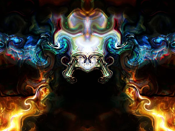 Abstract Digitaal Behang Psychedelisch Patroon — Stockfoto