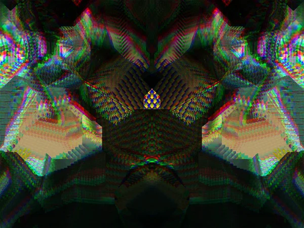 Abstract Digitaal Behang Psychedelisch Patroon — Stockfoto