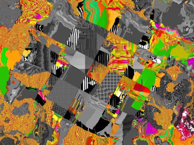 soyut dijital duvar kağıdı, psikedelik desen