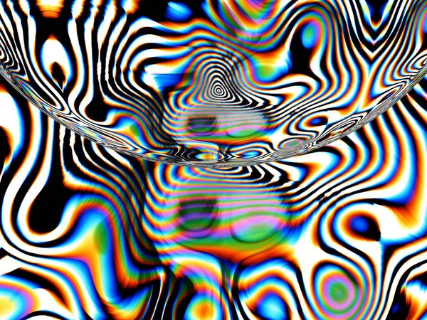 Abstraktní Digitální Tapeta Psychedelický Vzor — Stock fotografie