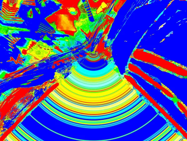 Abstract Digital Wallpaper Psychedelic Pattern — Stock Photo, Image