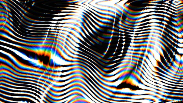 Ilustrace Digitální Efekty Neonová Záře Symetrie Odraz Slavnostní Dekorace Abstraktní — Stock fotografie