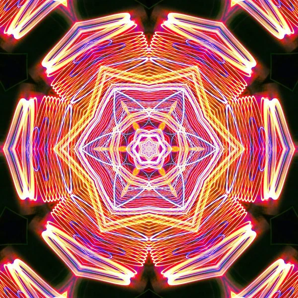 Fractale Abstracte Achtergrond Digitale Effecten Feestelijke Versiering Kleurrijk Patroon Geometrische — Stockfoto