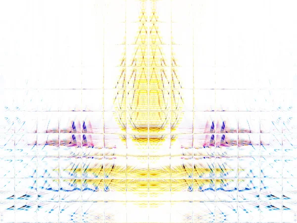 Digitální Efekty Neonová Záře Symetrie Odraz Slavnostní Dekorace Abstraktní Rozmazané — Stock fotografie