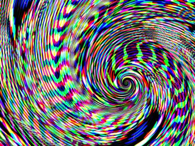 Dijital efektler. Neon parıltısı. Simetri ve yansıma. Şenlik dekorasyonu. Bulanık arkaplan.