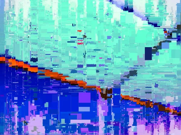 Цифрові Ефекти Неонове Сяйво Симетрія Відображення Святкова Прикраса Абстрактний Розмитий — стокове фото