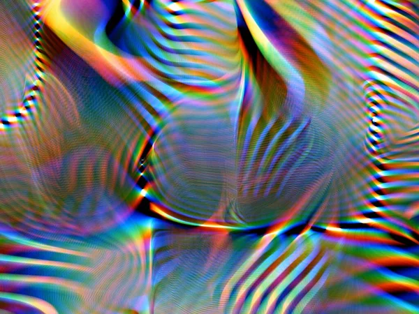 Digitala Effekter Neonglöd Symmetri Och Reflektion Festlig Dekoration Abstrakt Suddig — Stockfoto