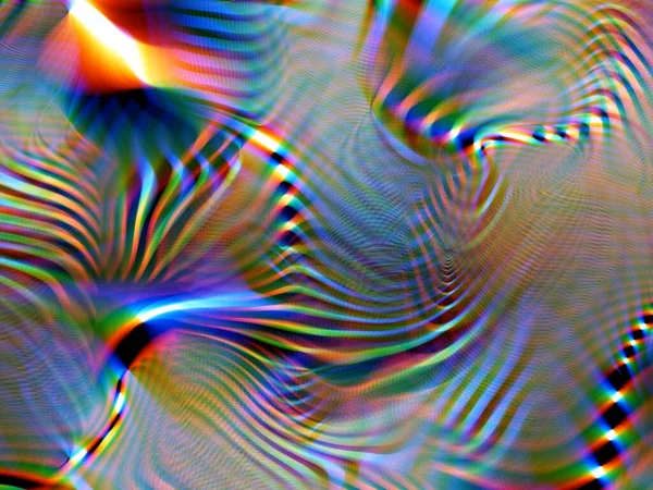 Digitale Effekte Neonglühen Symmetrie Und Reflexion Festliche Dekoration Abstrakter Verschwommener — Stockfoto