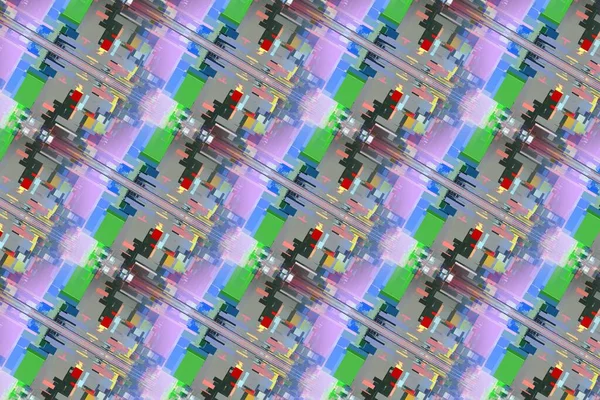 Flerfärgad Abstrakt Bakgrund Digitala Effekter Geometrisk Struktur Färgstarkt Mönster Kreativ — Stockfoto