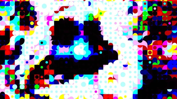 Fond Abstrait Multicolore Modèle Coloré Effets Numériques Conception Graphique Créative — Photo