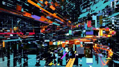 Dijital efektler. Çok renkli soyut arkaplan. Renkli desen. Poster, broşür, el ilanı ve kart için yaratıcı grafik tasarımı. Eşsiz duvar kâğıdı. Ağ, kumaş ve not defteri kapağı için arkaplan.