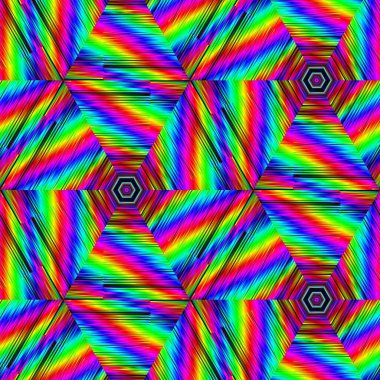 Fraktal soyut arkaplan. Dijital efektler. Şenlik dekorasyonu. Renkli desen. Geometrik doku.