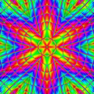 Fraktal soyut arkaplan. Dijital efektler. Şenlik dekorasyonu. Renkli desen. Geometrik doku.
