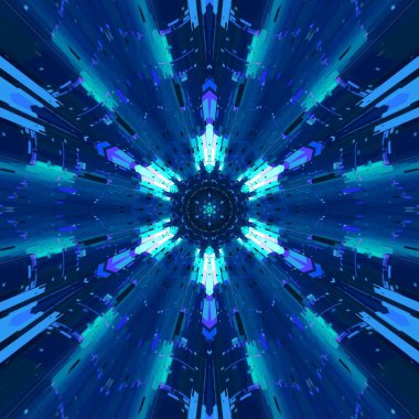 Fraktal soyut arkaplan. Dijital efektler. Şenlik dekorasyonu. Renkli desen. Geometrik doku.