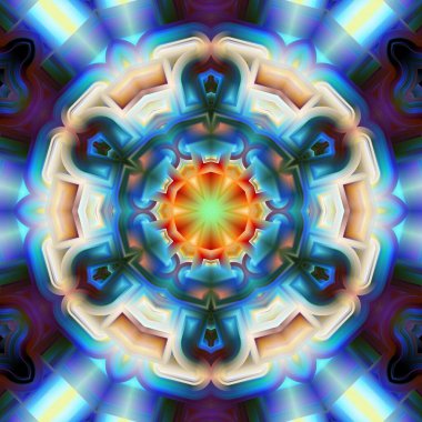 Fraktal soyut arkaplan. Dijital efektler. Şenlik dekorasyonu. Renkli desen. Geometrik doku.