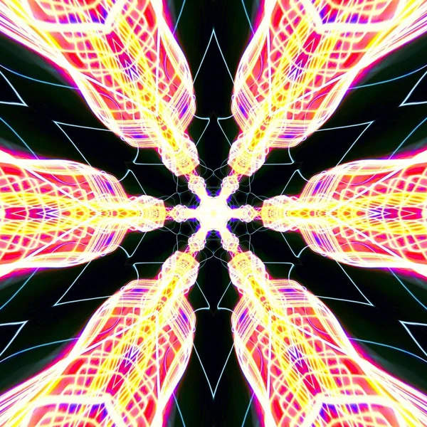 Fractale Abstracte Achtergrond Digitale Effecten Feestelijke Versiering Kleurrijk Patroon Geometrische — Stockfoto