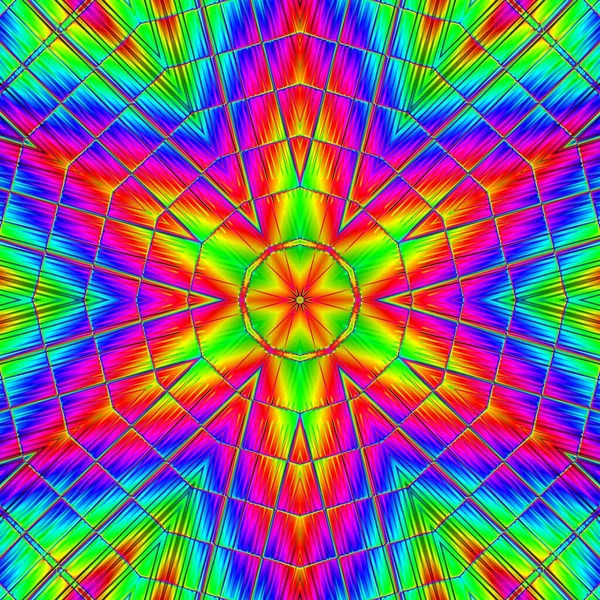 Fraktal Soyut Arkaplan Dijital Efektler Şenlik Dekorasyonu Renkli Desen Geometrik — Stok fotoğraf
