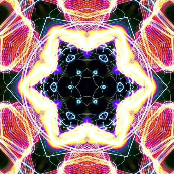 Fractale Abstracte Achtergrond Digitale Effecten Feestelijke Versiering Kleurrijk Patroon Geometrische — Stockfoto