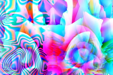 Çok renkli soyut arkaplan. Renkli desen. Dijital efektler. Poster, broşür, el ilanı ve kart için yaratıcı grafik tasarımı. Eşsiz duvar kâğıdı. Ağ, kumaş ve not defteri kapağı için arkaplan.