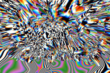 Dijital efektler. Çok renkli soyut arkaplan. Renkli desen. Poster, broşür, el ilanı ve kart için yaratıcı grafik tasarımı. Eşsiz duvar kâğıdı. Ağ, kumaş ve not defteri kapağı için arkaplan.