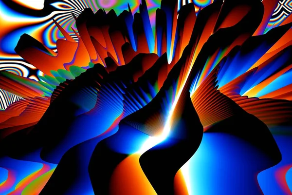 Efecte Digitale Multicolor Fundal Abstract Model Colorat Design Grafic Creativ — Fotografie, imagine de stoc