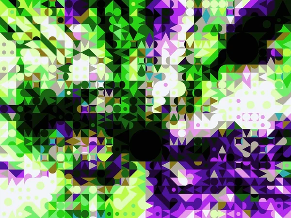 Digitale Effekte Geometrischer Abstrakter Hintergrund Buntes Muster Einzigartige Textur Festliche — Stockfoto