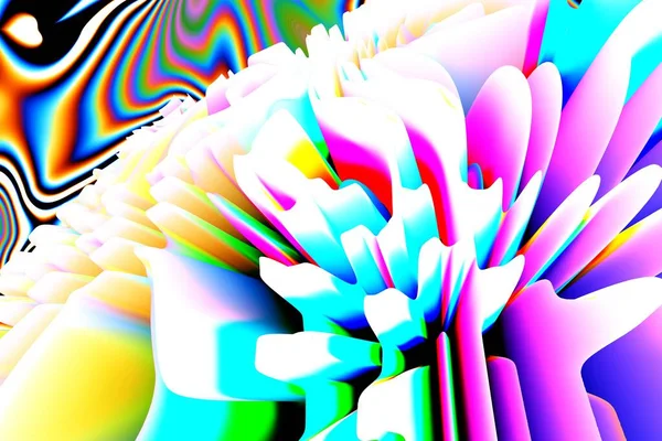 Багатокольоровий Абстрактний Фон Барвистий Візерунок Цифрові Ефекти Креативний Графічний Дизайн — стокове фото