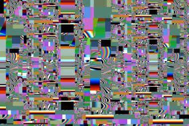 Dijital efektler. Geometrik soyut arkaplan. Renkli desen. Benzersiz bir doku. Şenlik dekorasyonu. Poster, broşür, el ilanı ve kart için yaratıcı grafik tasarımı. Ağ, kumaş ve örtü için arkaplan.