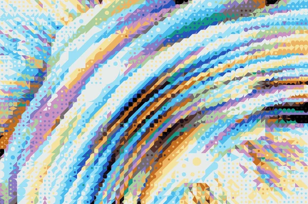 Efeitos Digitais Fundo Geométrico Abstrato Padrão Colorido Textura Única Decoração — Fotografia de Stock