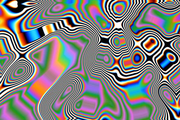 Efeitos Digitais Fundo Geométrico Abstrato Padrão Colorido Textura Única Decoração — Fotografia de Stock