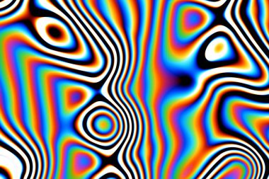 Dijital efektler. Geometrik soyut arkaplan. Renkli desen. Benzersiz bir doku. Şenlik dekorasyonu. Poster, broşür, el ilanı ve kart için yaratıcı grafik tasarımı. Ağ, kumaş ve örtü için arkaplan.