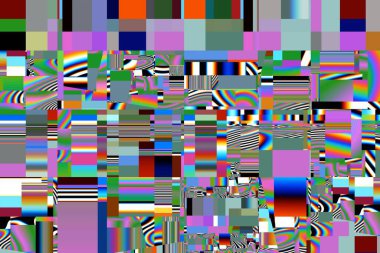 Dijital efektler. Geometrik soyut arkaplan. Renkli desen. Benzersiz bir doku. Şenlik dekorasyonu. Poster, broşür, el ilanı ve kart için yaratıcı grafik tasarımı. Ağ, kumaş ve örtü için arkaplan.