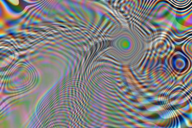 Dijital efektler. Geometrik soyut arkaplan. Renkli desen. Benzersiz bir doku. Şenlik dekorasyonu. Poster, broşür, el ilanı ve kart için yaratıcı grafik tasarımı. Ağ, kumaş ve örtü için arkaplan.