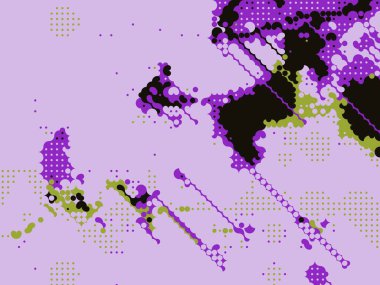 Dijital efektler. Geometrik soyut arkaplan. Renkli desen. Benzersiz bir doku. Şenlik dekorasyonu. Poster, broşür, el ilanı ve kart için yaratıcı grafik tasarımı. Ağ, kumaş ve örtü için arkaplan.