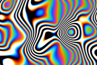 Dijital efektler. Geometrik soyut arkaplan. Renkli desen. Benzersiz bir doku. Şenlik dekorasyonu. Poster, broşür, el ilanı ve kart için yaratıcı grafik tasarımı. Ağ, kumaş ve örtü için arkaplan.