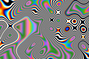 Dijital efektler. Geometrik soyut arkaplan. Renkli desen. Benzersiz bir doku. Şenlik dekorasyonu. Poster, broşür, el ilanı ve kart için yaratıcı grafik tasarımı. Ağ, kumaş ve örtü için arkaplan.