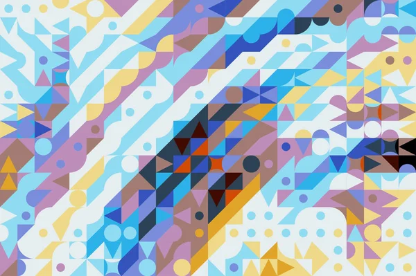 Dijital efektler. Geometrik soyut arkaplan. Renkli desen. Benzersiz bir doku. Şenlik dekorasyonu. Poster, broşür, el ilanı ve kart için yaratıcı grafik tasarımı. Ağ, kumaş ve örtü için arkaplan.