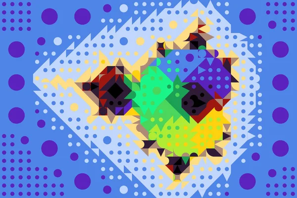 Digitale Effekte Geometrischer Abstrakter Hintergrund Buntes Muster Einzigartige Textur Festliche — Stockfoto