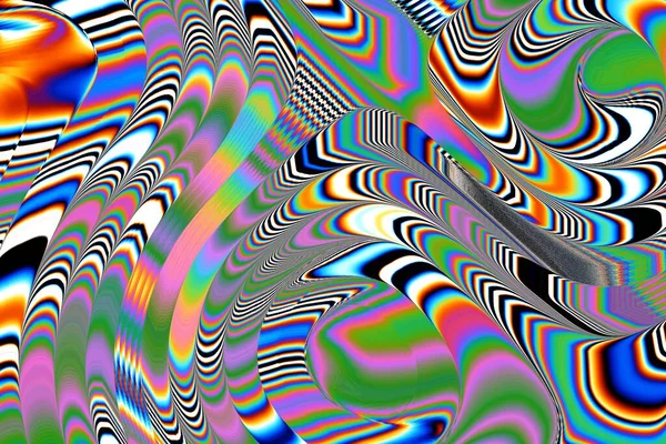 Dijital efektler. Geometrik soyut arkaplan. Renkli desen. Benzersiz bir doku. Şenlik dekorasyonu. Poster, broşür, el ilanı ve kart için yaratıcı grafik tasarımı. Ağ, kumaş ve örtü için arkaplan.