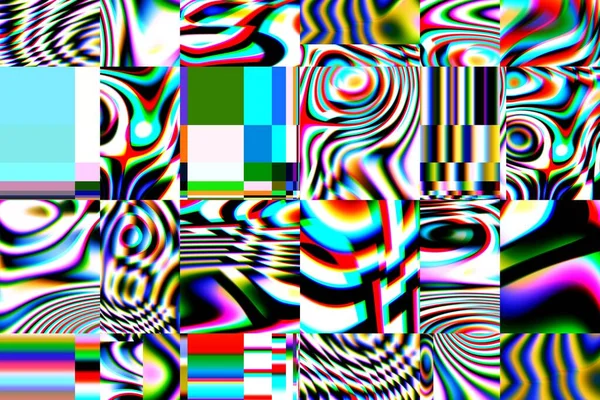 Digitale Effecten Geometrische Abstracte Achtergrond Kleurrijk Patroon Unieke Textuur Feestelijke — Stockfoto